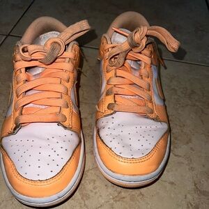 Nike Dunk Low - Women’s  5.5 - USED / Good Condition - Peach Cream/ White
